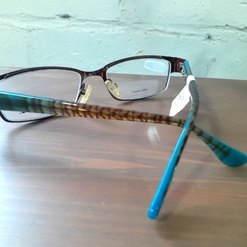 NEW Victorious, eyeglass frame, Prescription-ready Blue/Brown glasses, 51-18-135 - Picture 3 of 7